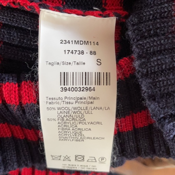 MSGM Striped Off The Shoulder Ruffle Sweater - Picture 7 of 8